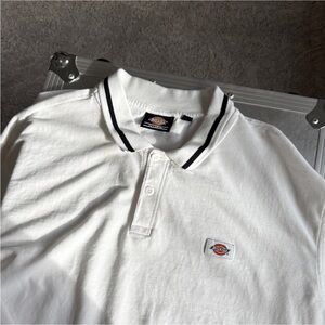 Dickies White Polo Shirt with Black Accents